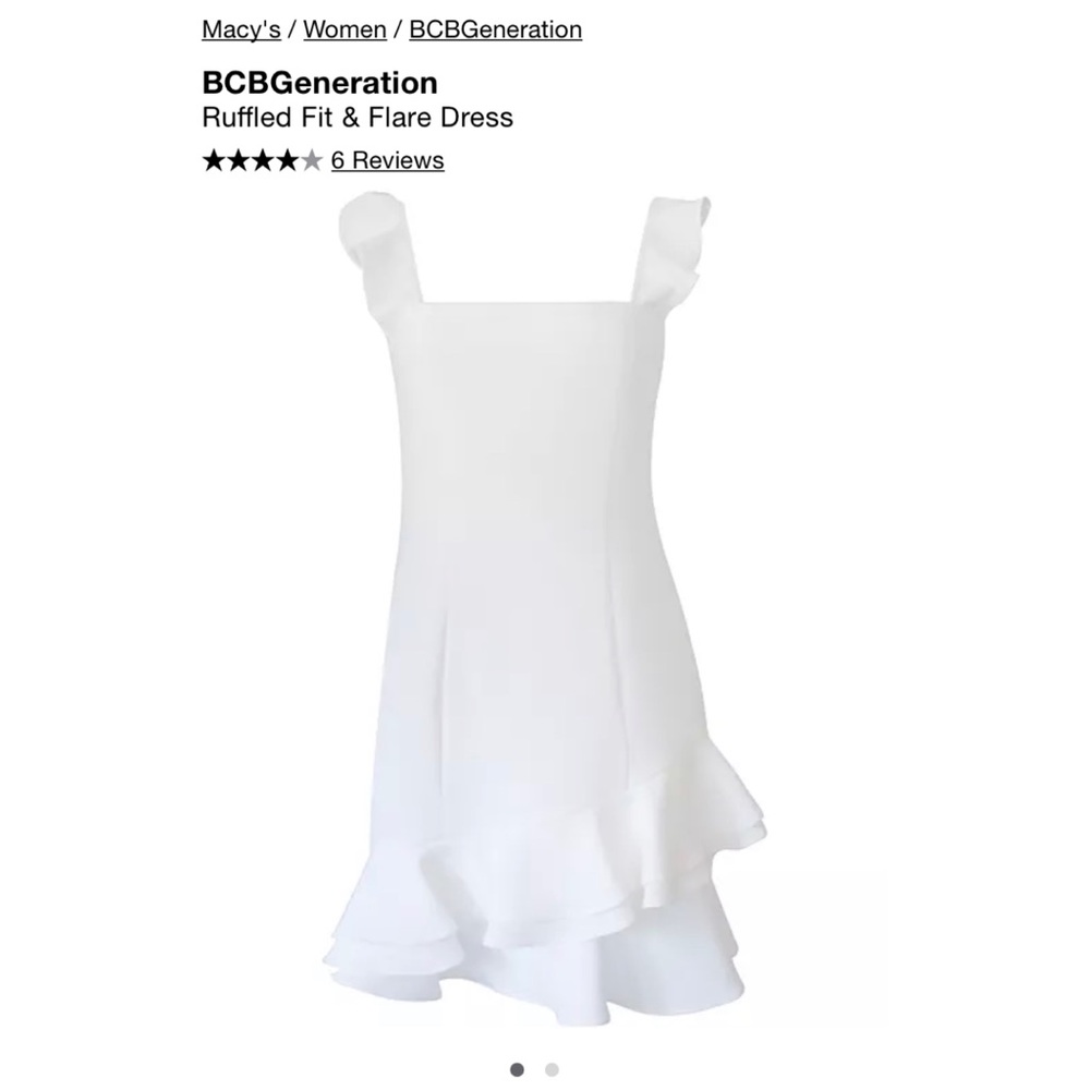 BCBG Ruffled Fit & Flare Dress